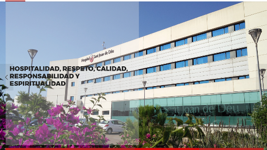 Imagen del Hospital San Joan de Deu ubicado en Palma, zona de Cala Gamba, donde cada año colaboramos con actuaciones benéficas tanto en Navidad como festejando LES VERGES